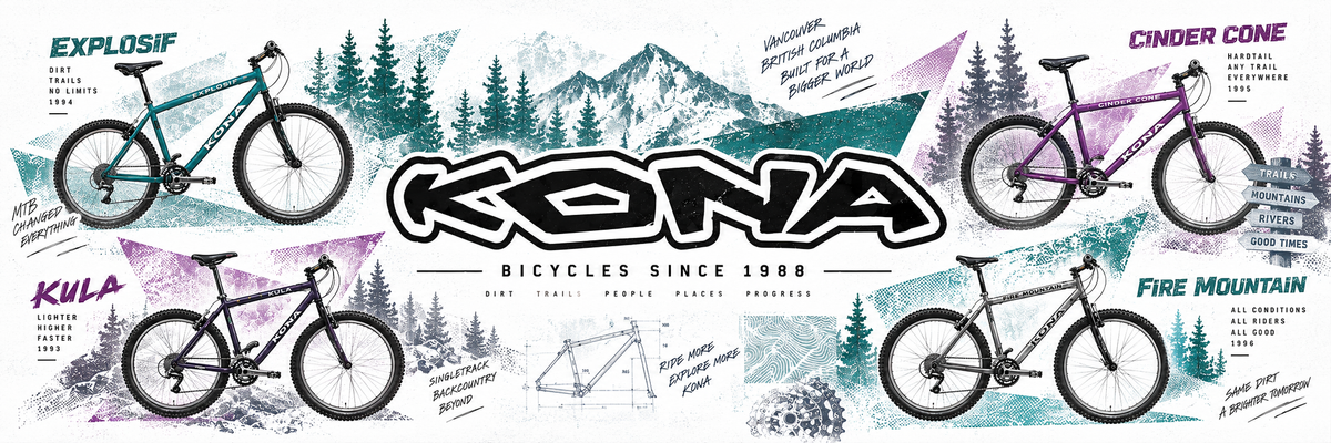 Kona 1990s steel mountain bikes · 1990–1999