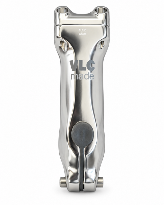 VLCmade Look Up stem showing the handlebar faceplate and steerer clamp