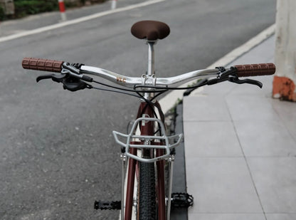 VLCmade Open Bar handlebar installed on a bicycle, front view