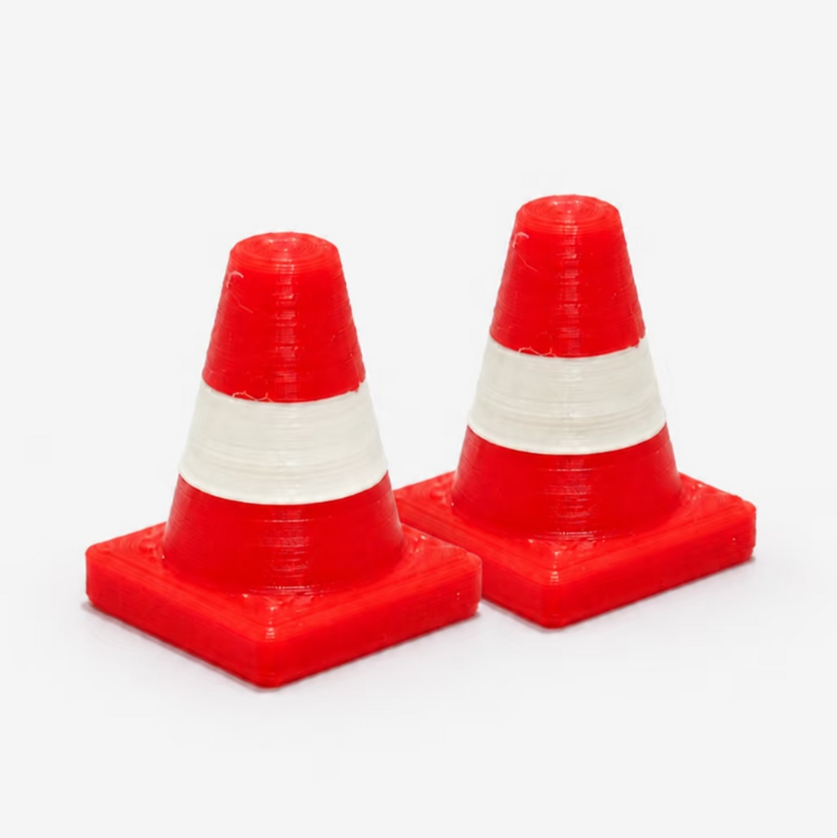 Tiny Detour Road Cone bicycle valve caps, pair