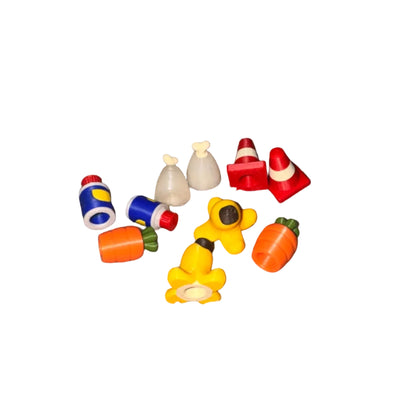Tiny Detour novelty bicycle valve caps in assorted character designs