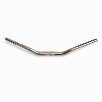 VLCmade Open Bar polished silver handlebar showing its rise and backsweep