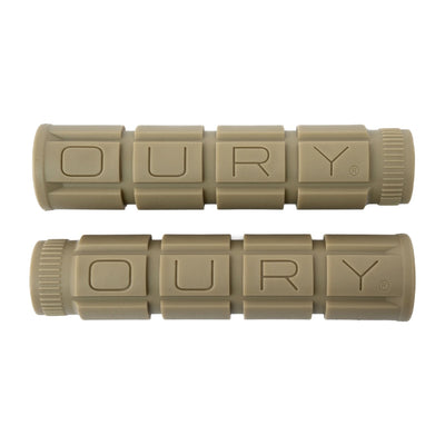 OURY V2 Single-Compound Grips — Tan / BLUE LUG Special
