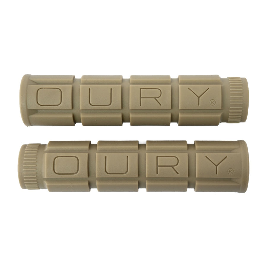 OURY V2 Single-Compound Grips — Tan / BLUE LUG Special